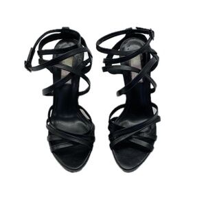 JLo Jennifer Lopez Black Leather Heels Size: 6
